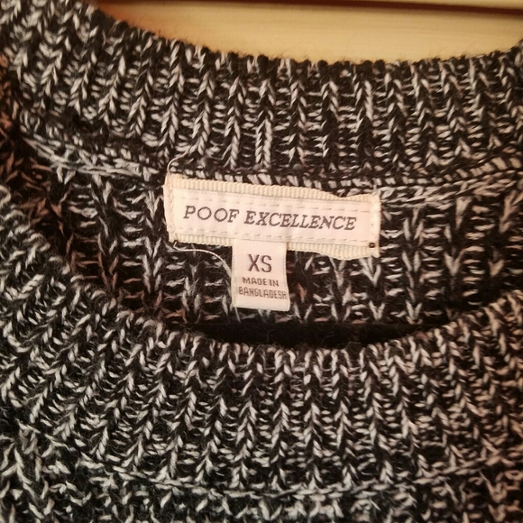 Black and Gray Heathered Sweater Dress - Picture 3 of 3